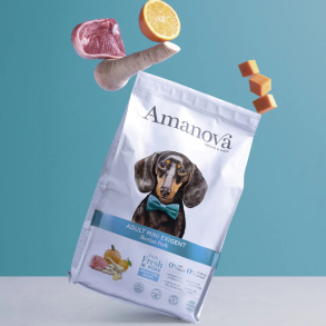 Amanova Iberico Gris - Kornfrit voksen hundefoder til sm� hunde - 2 kg