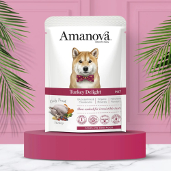 Amanova L�kker Kalkun - Kornfrit v�dfoder til voksne hunde - 300 g