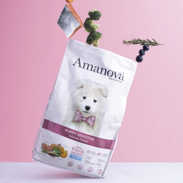 Amanova Luksus Laks Sensitive - Kornfrit hvalpefoder - 7 kg