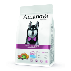 Amanova Luksus Laks Sensitive - Kornfrit voksen hundefoder - 10 kg