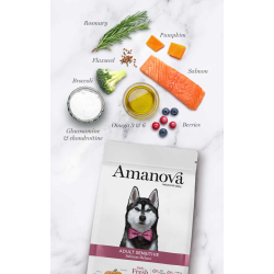 Amanova Luksus Laks Sensitive - Kornfrit voksen hundefoder - 10 kg