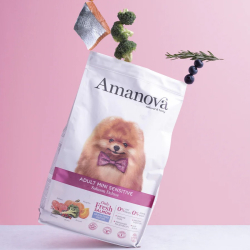 Amanova Luksus Laks Sensitive - Kornfrit voksen hundefoder til sm� hunde - 2 kg