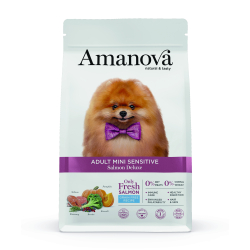 Amanova Luksus Laks Sensitive - Kornfrit voksen hundefoder til sm� hunde - 2 kg