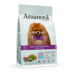 Amanova Luksus Laks Sensitive - Kornfrit voksen hundefoder til sm� hunde - 2 kg