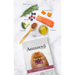 Amanova Luksus Laks Sensitive - Kornfrit voksen hundefoder til sm� hunde - 2 kg