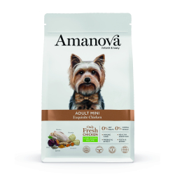 Amanova Uds�gt Kylling - Voksen hundefoder til sm� hunde - 7 kg