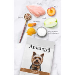 Amanova Uds�gt Kylling - Voksen hundefoder til sm� hunde - 7 kg
