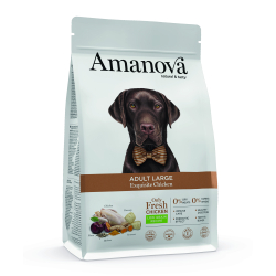 Amanova Uds�gt Kylling - Voksen hundefoder til store hunde - 12 kg