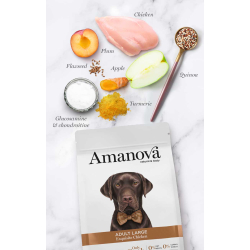 Amanova Uds�gt Kylling - Voksen hundefoder til store hunde - 12 kg