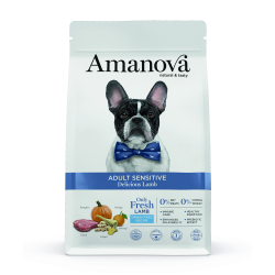 Amanova Velsmagende Lam - Kornfrit voksen hundefoder - 10 kg