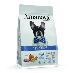 Amanova Velsmagende Lam - Kornfrit voksen hundefoder - 10 kg