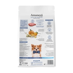 Amanova Velsmagende Lam - Kornfrit voksen hundefoder til sm� hunde - 7 kg