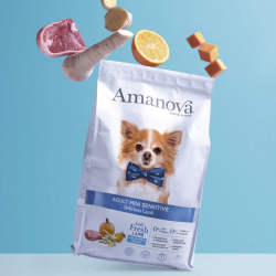 Amanova Velsmagende Lam - Kornfrit voksen hundefoder til sm� hunde - 7 kg