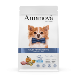 Amanova Velsmagende Lam - Kornfrit voksen hundefoder til sm� hunde - 7 kg