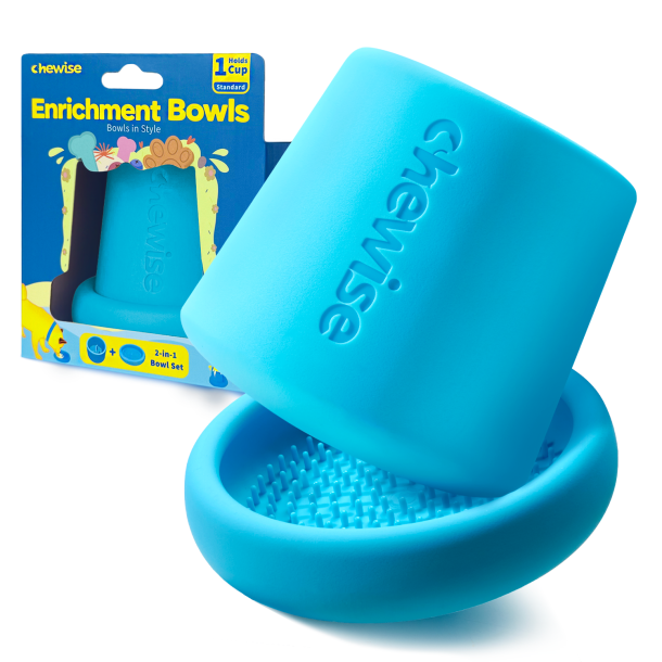 Chewise 2-i-1 Enrichment Bowl - Bl�