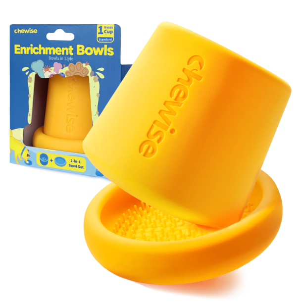 Chewise 2-i-1 Enrichment Bowl - Gul