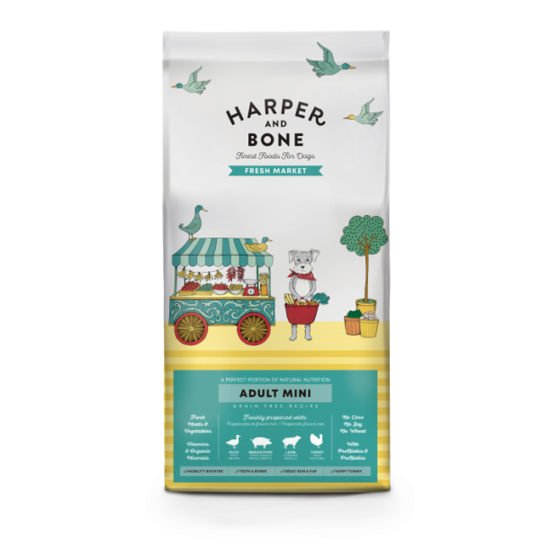 Haper &amp; Bone Fresh Market - Kornfrit voksen hundefoder til sm� hunde - 2 kg