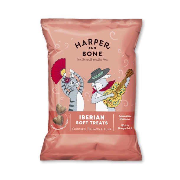 Harper &amp; Bone Iberico Softies med Kylling, Laks og Tun - 90 g