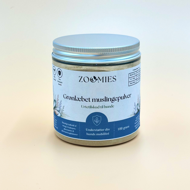 Zoomies Gr�nl�bet Muslingepulver - Underst�tter led og mobilitet - 100 g