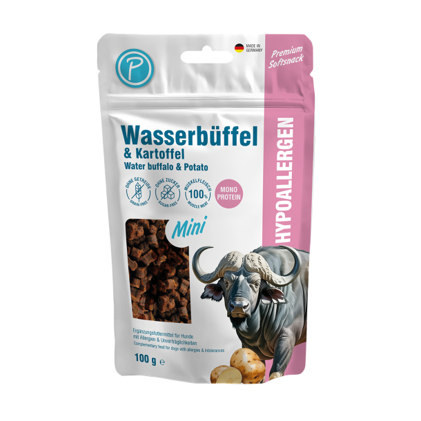 Petlando Hypoallergen Mini Softsnacks med Vandb�ffel - 100 g