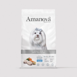Amanova White Hair Special - Kornfrit voksen hundefoder til sm� hunde med hvid pels - 800 g