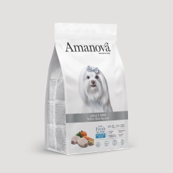Amanova White Hair Special - Kornfrit voksen hundefoder til sm� hunde med hvid pels - 800 g