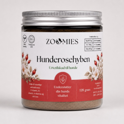 Zoomies Hunderosehyben - Underst�tter led og knogler - 125 g